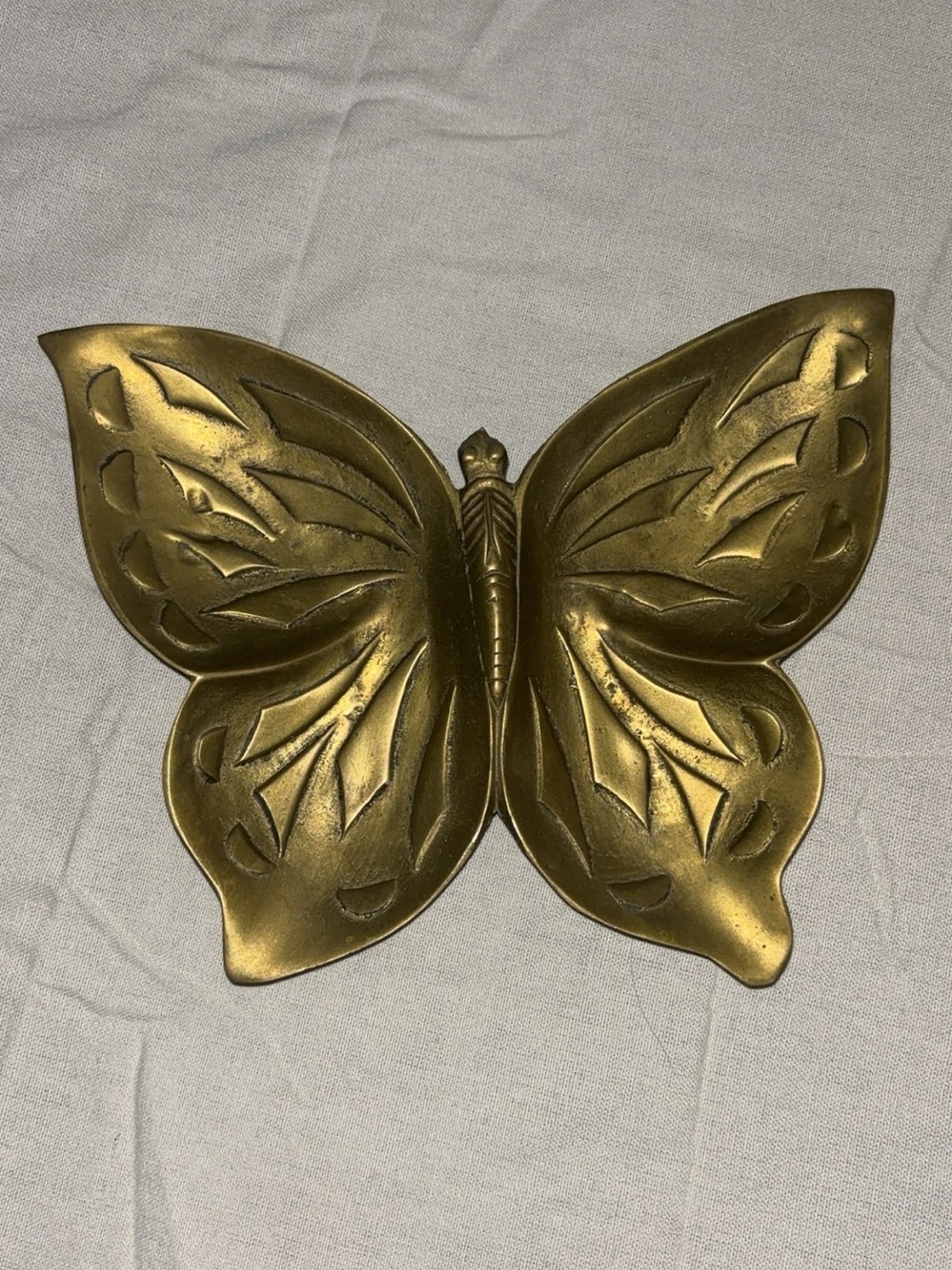 Brass Butterfly Decorative Tray - Gold Accent